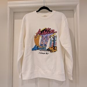 John Gault I Love It Austin Crewneck Embroider Sweatshirt